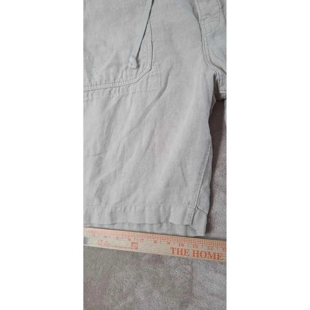 Lucky Brand originals shorts Mens 38 Beige 100% linen drawstring